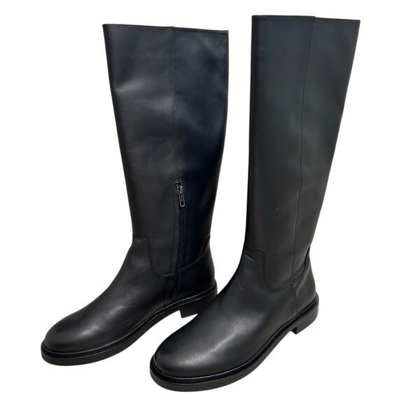 MADEWELL The‎ Drumgold Leather Tall Boot True Black-Size 10 - Picture 2 of 10